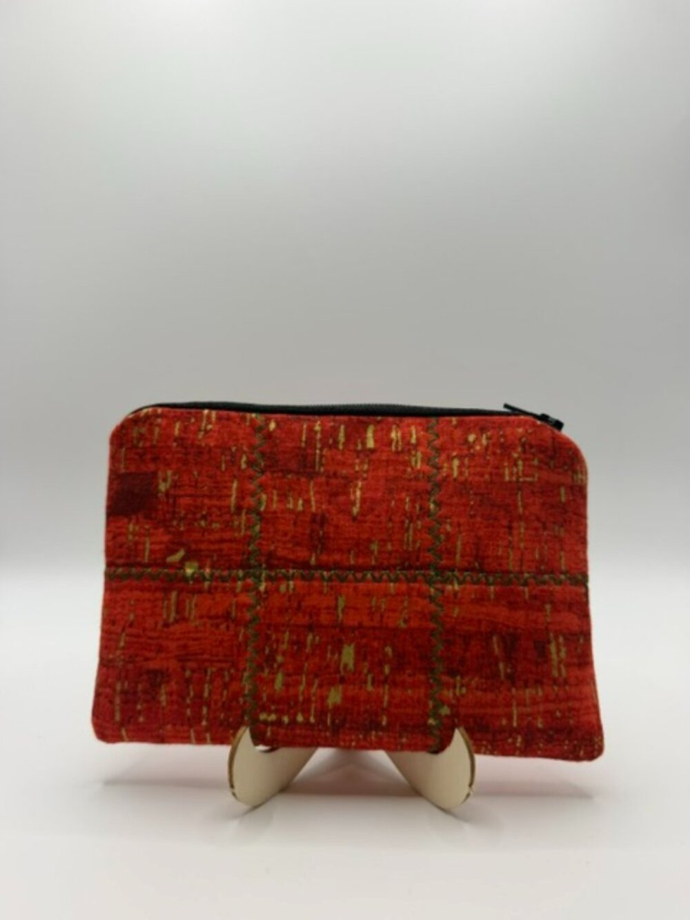 Homemade Red Embroidered Pouch - Picture 2 of 6